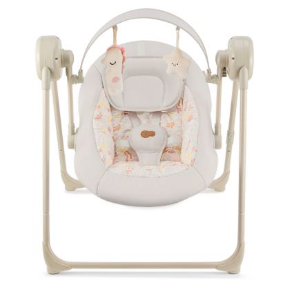 KINDERKRAFT - Otroška gugalnica z melodijo SWINGEE bež 4xAAA/230V