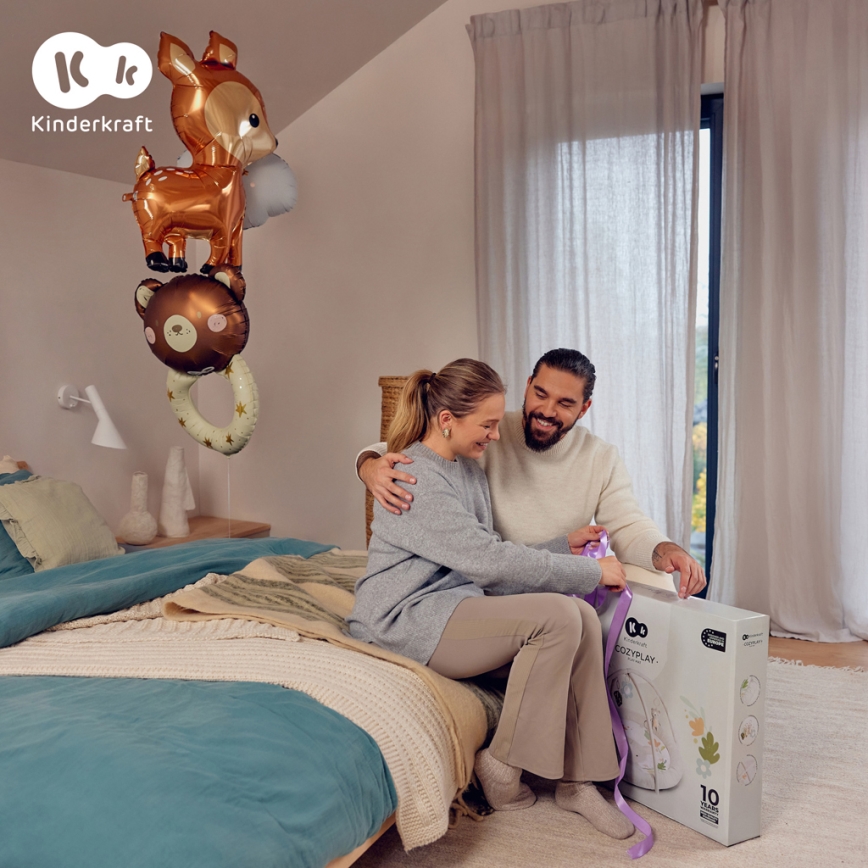 KINDERKRAFT - Otroška igralna podloga COZYPLAY siva