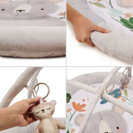 KINDERKRAFT - Otroška igralna podloga COZYPLAY siva