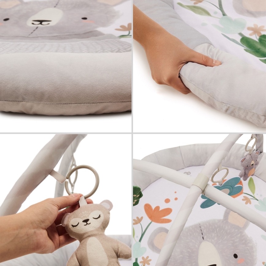 KINDERKRAFT - Otroška igralna podloga COZYPLAY siva