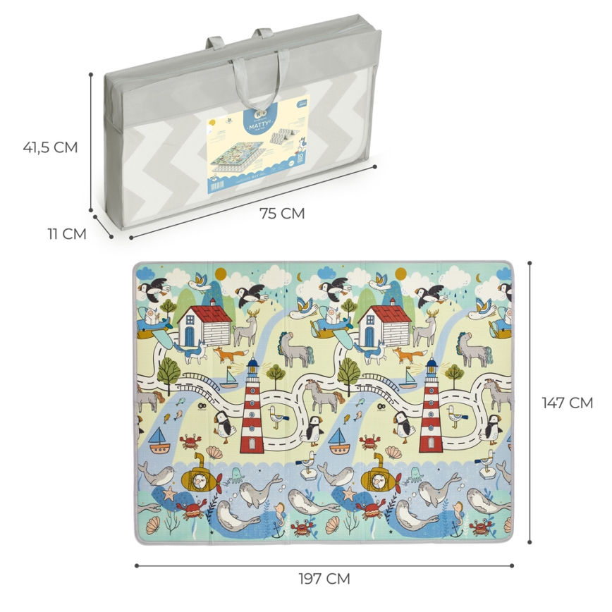 KINDERKRAFT - Otroška igralna podloga MATTY 2