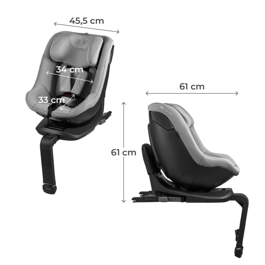KINDERKRAFT - Otroški avtosedež I-GUARD PRO i-Size 61-105 cm siv