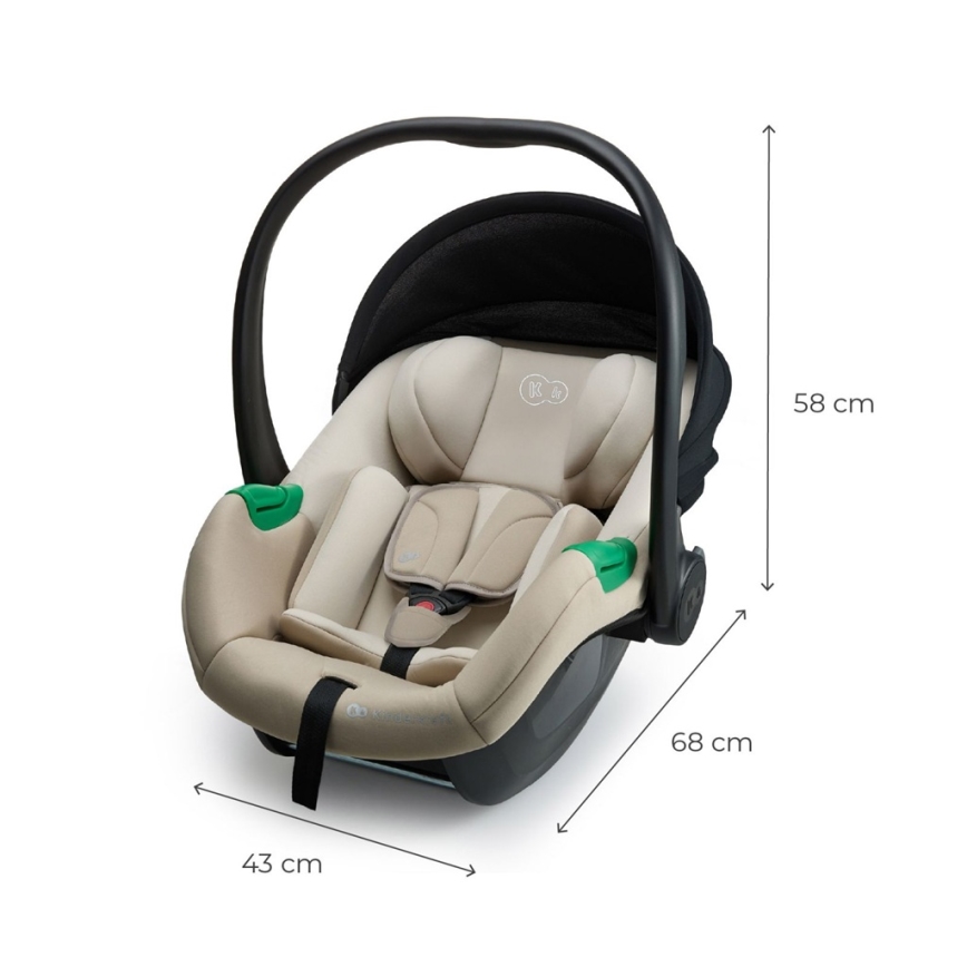 KINDERKRAFT - Otroški avtosedež MINK PRO 2 40-87 cm (0-13 kg) bež