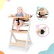 KINDERKRAFT - Otroški jedilni stol ENOCK siva/bela