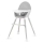 KINDERKRAFT - Otroški jedilni stol FINI siva/bela
