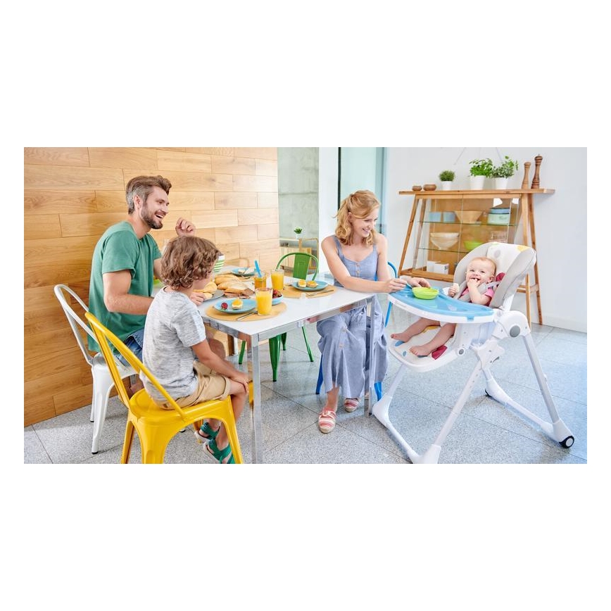 KINDERKRAFT - Otroški jedilni stol YUMMY bež/bela