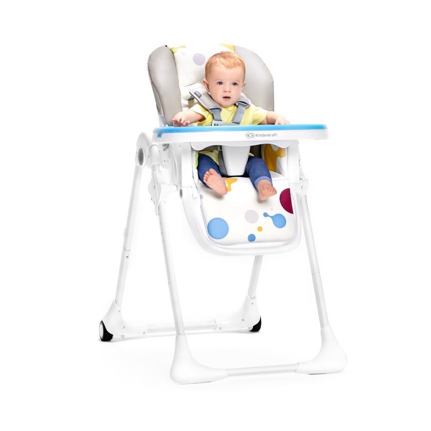 KINDERKRAFT - Otroški jedilni stol YUMMY bež/bela