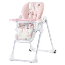 KINDERKRAFT - Otroški jedilni stol YUMMY roza/bela