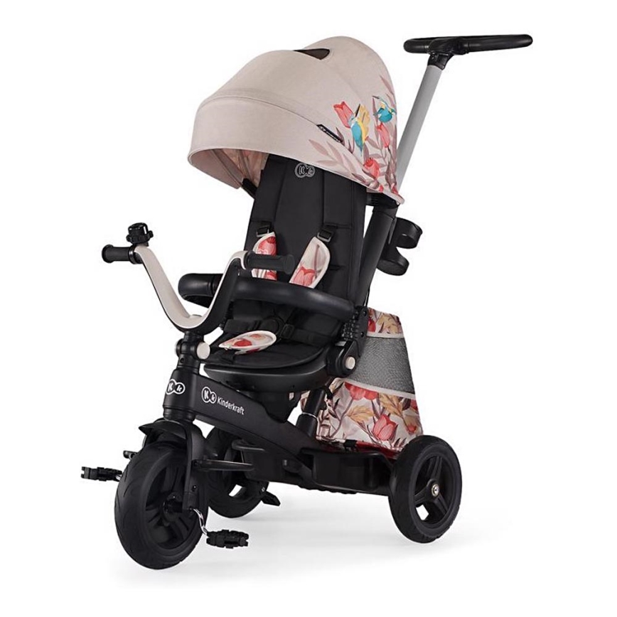 KINDERKRAFT - Otroški tricikel 5v1 EASYTWIST bež/črna