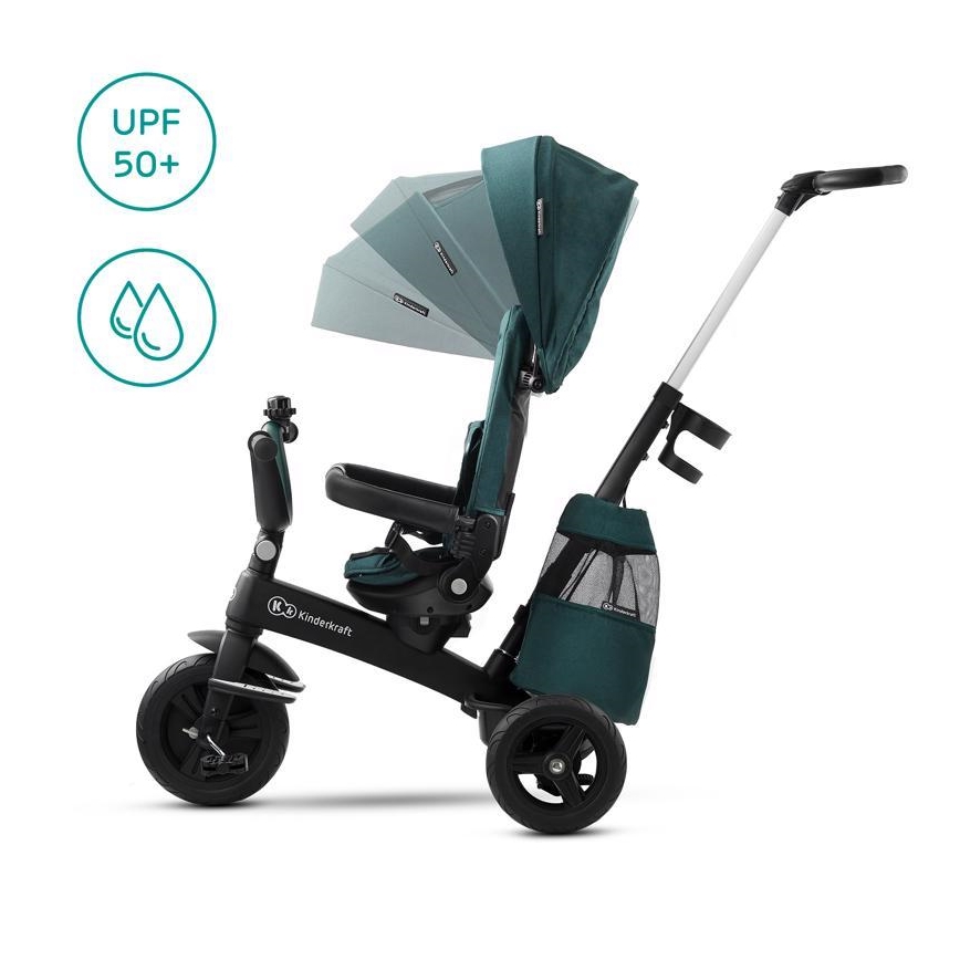 KINDERKRAFT - Otroški tricikel 5v1 EASYTWIST zelena/črna
