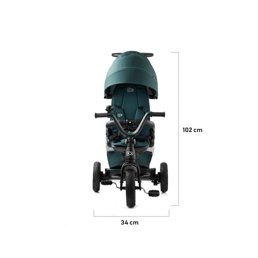 KINDERKRAFT - Otroški tricikel 5v1 EASYTWIST zelena/črna