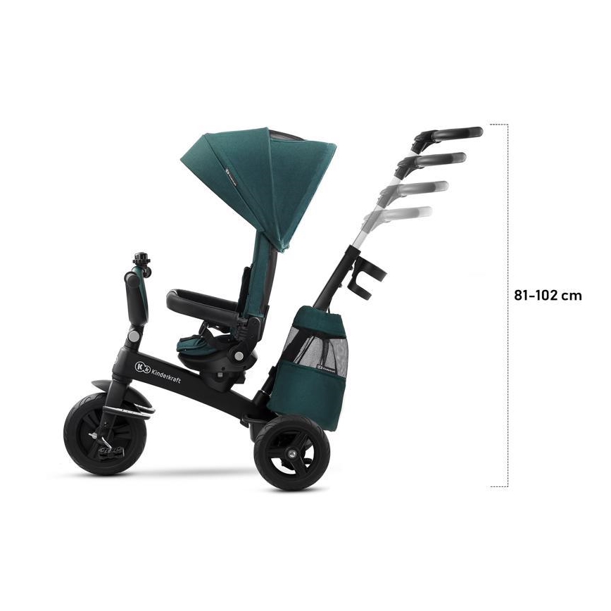 KINDERKRAFT - Otroški tricikel 5v1 EASYTWIST zelena/črna