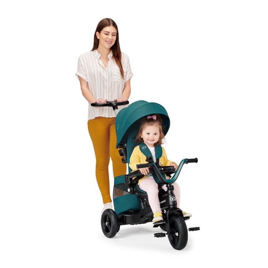 KINDERKRAFT - Otroški tricikel 5v1 EASYTWIST zelena/črna