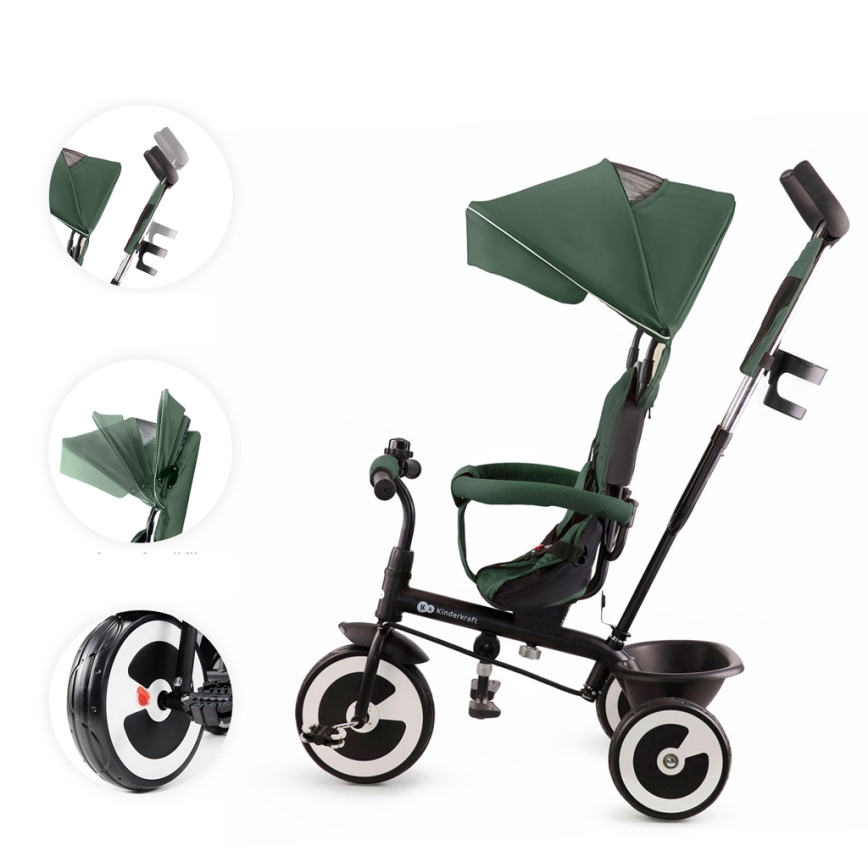 KINDERKRAFT - Otroški tricikel ASTON Mystic zelena