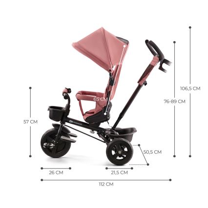KINDERKRAFT - Otroški tricikel AVEO roza