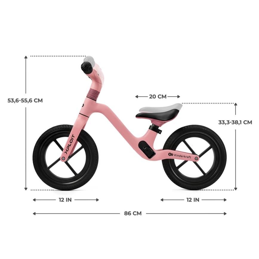 KINDERKRAFT - Otroško kolo XPLOIT Bubblegum roza