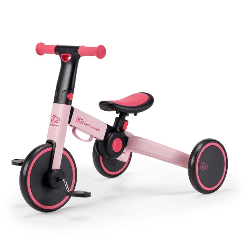 KINDERKRAFT - Otroško potisno kolo 3v1 4TRIKE roza