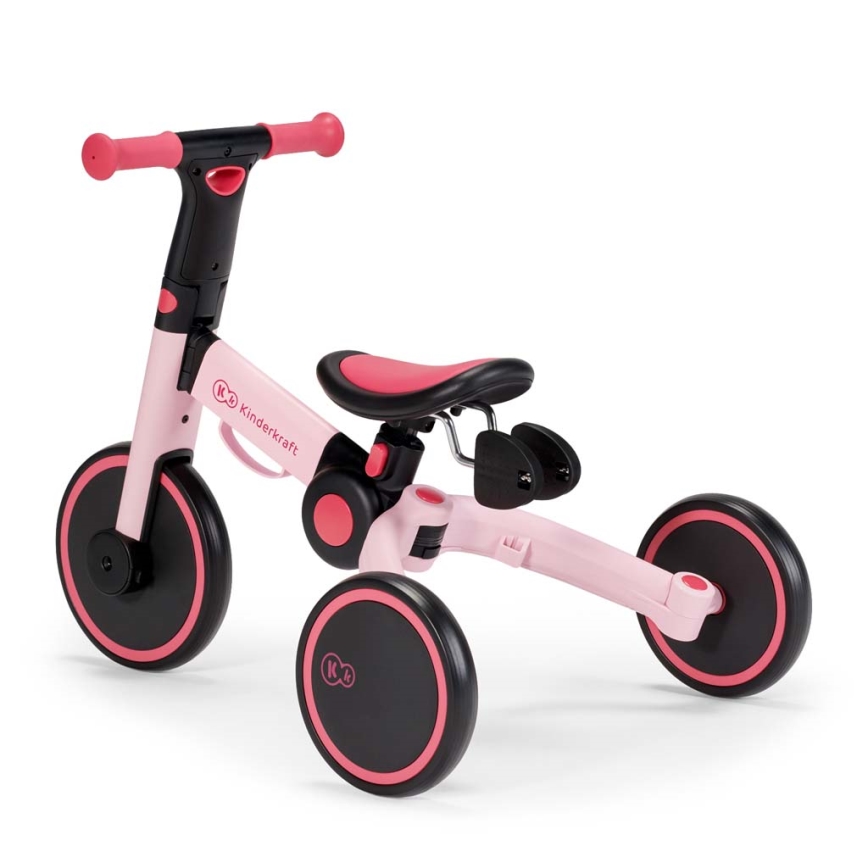KINDERKRAFT - Otroško potisno kolo 3v1 4TRIKE roza