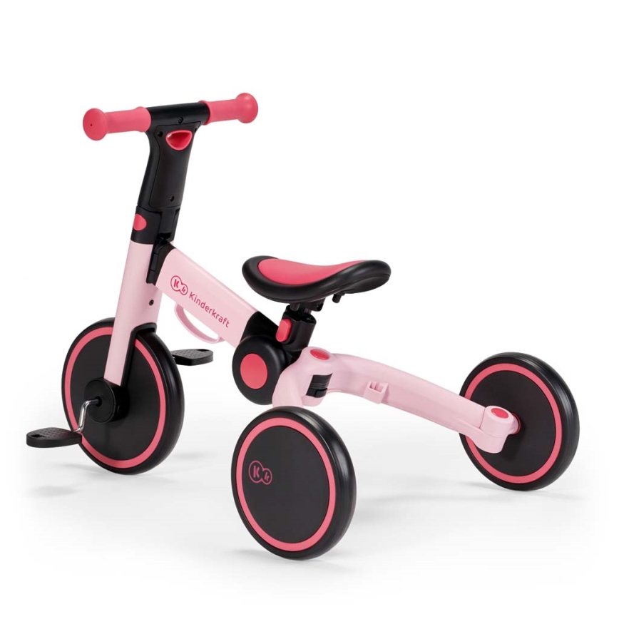 KINDERKRAFT - Otroško potisno kolo 3v1 4TRIKE roza