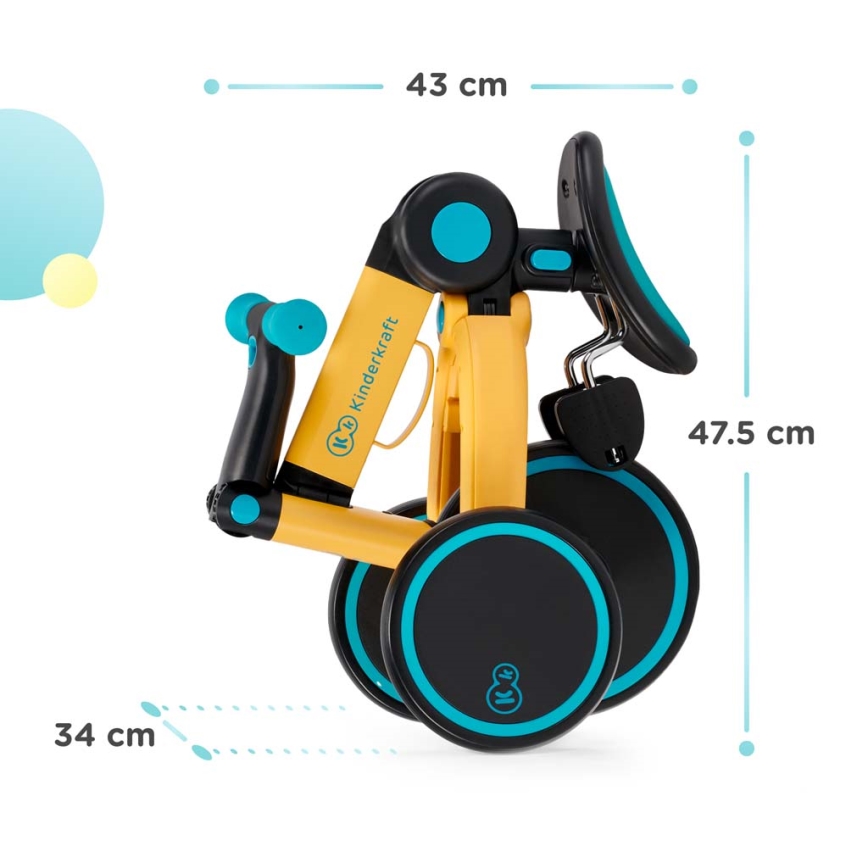 KINDERKRAFT - Otroško potisno kolo 3v1 4TRIKE roza