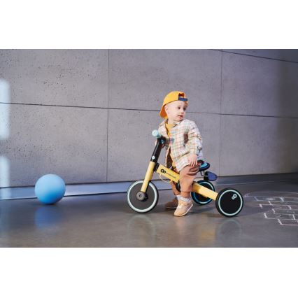 KINDERKRAFT - Otroško potisno kolo 3v1 4TRIKE rumena/mint