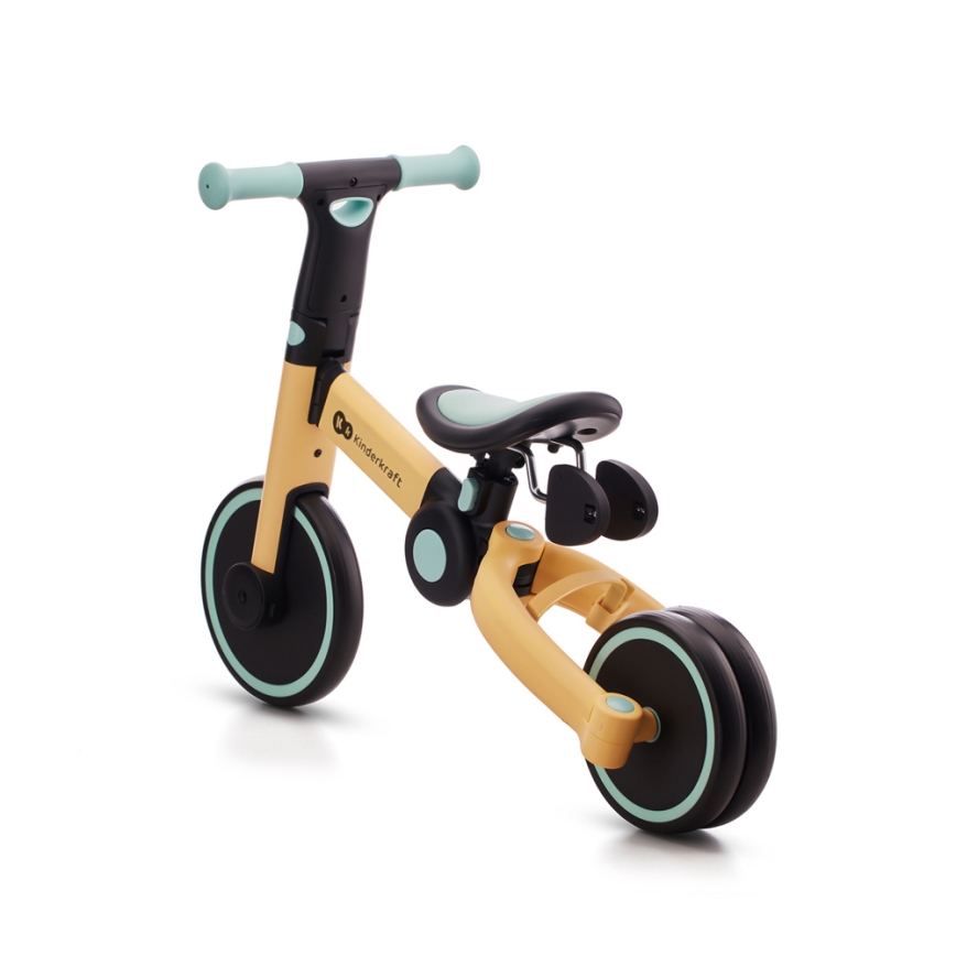 KINDERKRAFT - Otroško potisno kolo 3v1 4TRIKE rumena/mint
