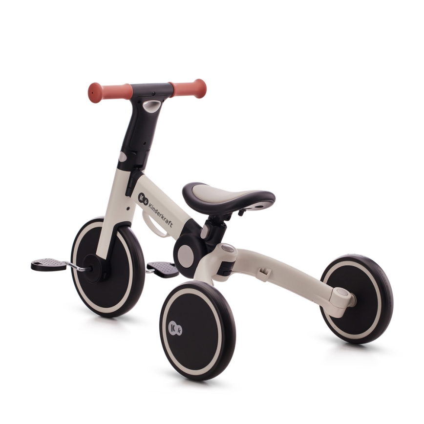 KINDERKRAFT - Otroško potisno kolo 3v1 4TRIKE siva