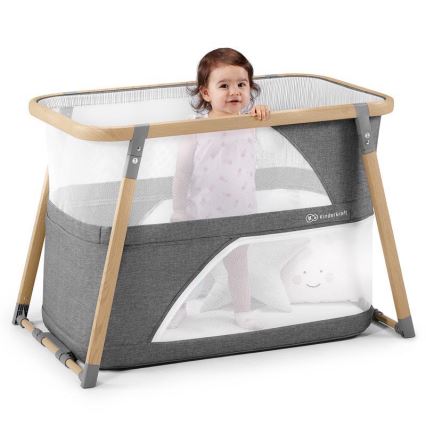 KINDERKRAFT - Potovalna posteljica 4v1 SOFI siva