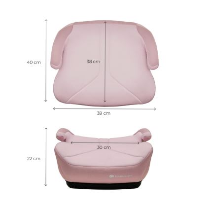 KINDERKRAFT - Povišalni avtosedež I-BOOST 2, za otroke 125–150 cm, rožnat