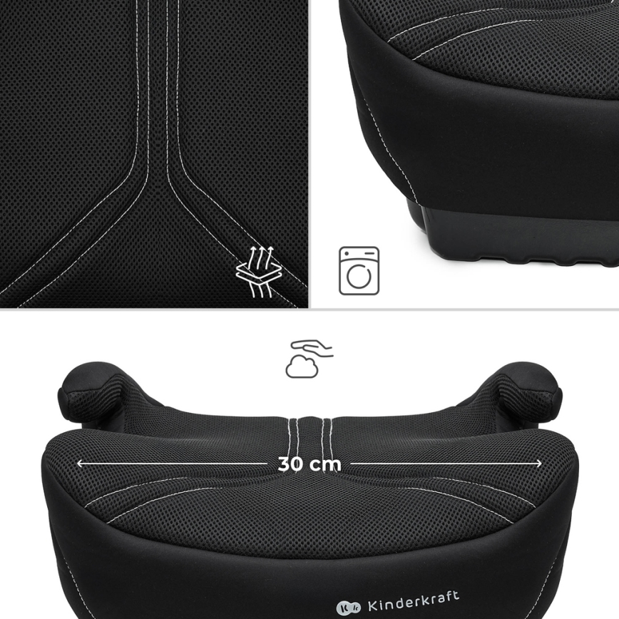 KINDERKRAFT - Povišalo za avto I-BOOST 2 PRO i-Size 125–150 cm črna
