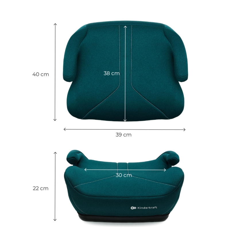 KINDERKRAFT - Povišalo za avtosedež I-BOOST 2 125–150 cm turkizna