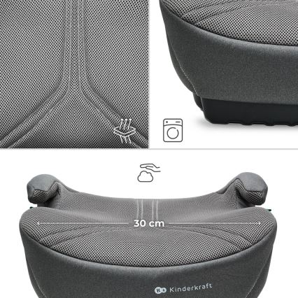 KINDERKRAFT - Povišovalni avtosedež I-BOOST 2 PRO i-Size 125–150 cm siva