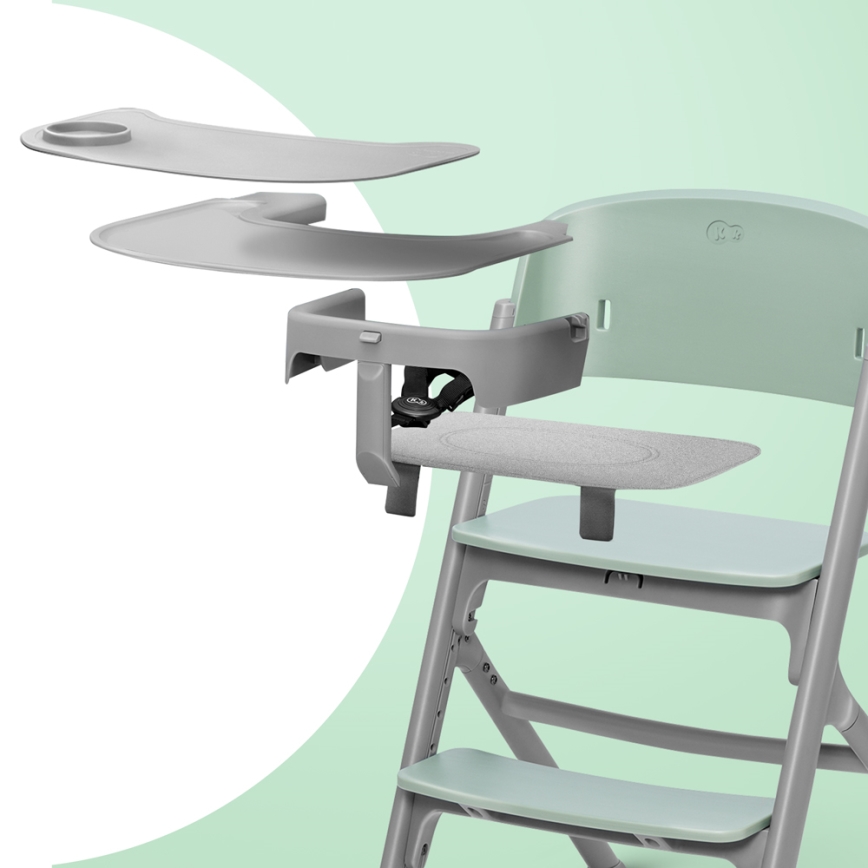 KINDERKRAFT SELECT - Otroški jedilni stol 3v1 LIVY Premium Olivno zelena