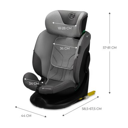 KINDERKRAFT SELECT - Avtosedež I-FIX (40-150 cm) Cool siva