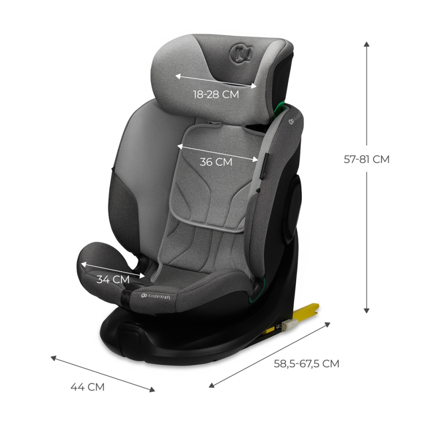 KINDERKRAFT SELECT - Avtosedež I-FIX (40-150 cm) Cool siva