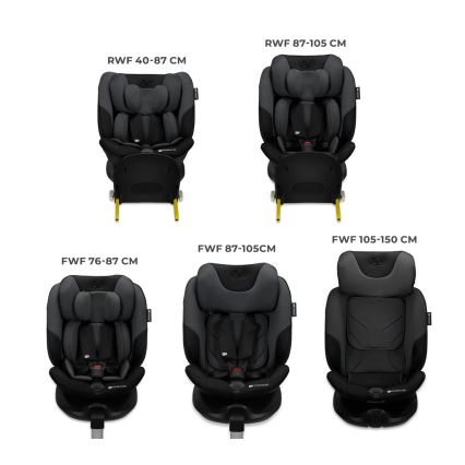 KINDERKRAFT SELECT - Avtosedež I-FIX (40-150 cm) grafitno črna