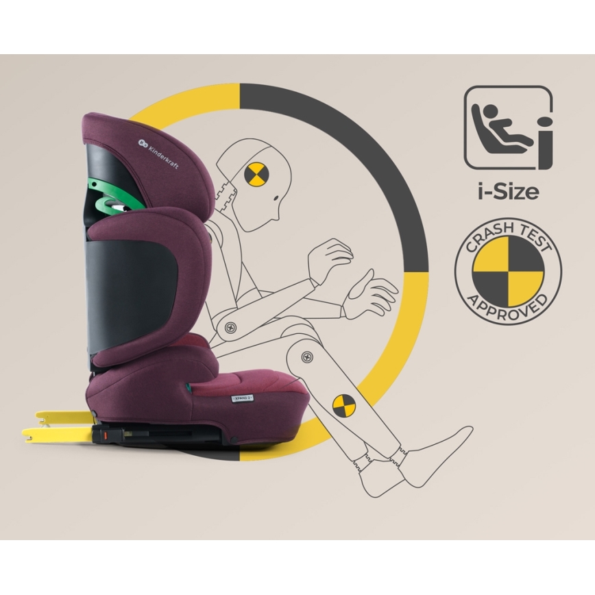 KINDERKRAFT SELECT - Avtosedež XPAND 2 i-Velikost (100-150 cm) Premium Cherry pearl