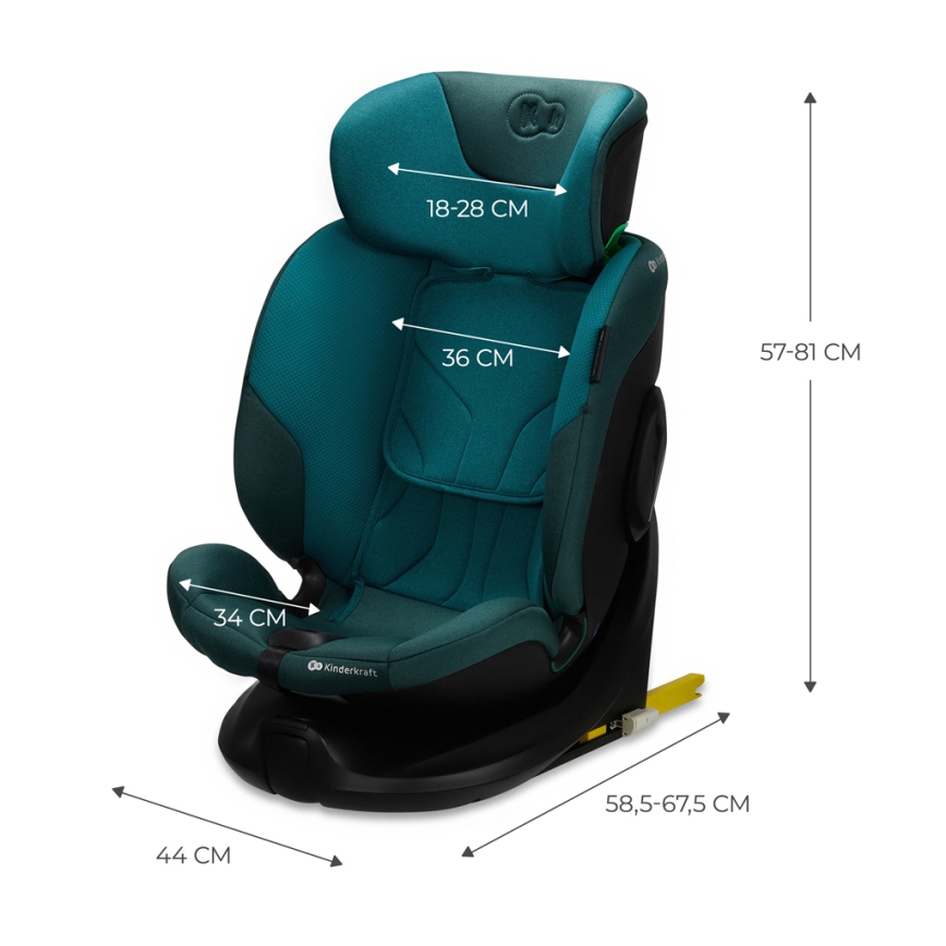 KINDERKRAFT SELECT - Avtosedež z vrtljivo bazo I-FIX (40-150 cm) Harbor modra