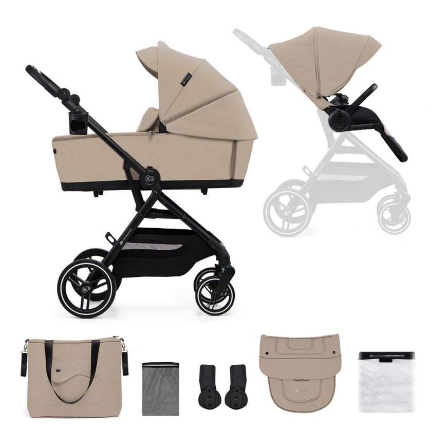 KINDERKRAFT SELECT - Kombinirana otroška voziček 2v1 YOXI Sand beige