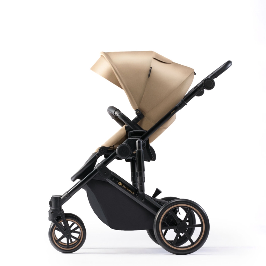 KINDERKRAFT SELECT - Kombinirani voziček 3v1 PRIME 2 Premium Sandrose bež + avtosedež