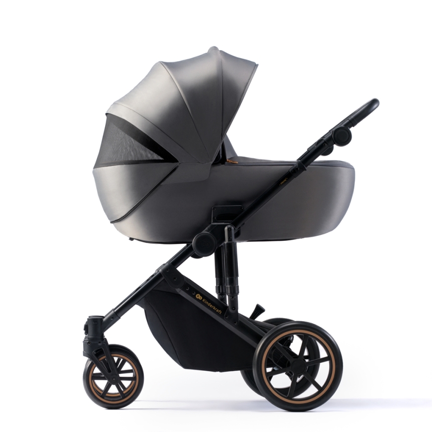 KINDERKRAFT SELECT - Kombinirani voziček 3v1 PRIME 2 Premium Shadow siva + avtosedež
