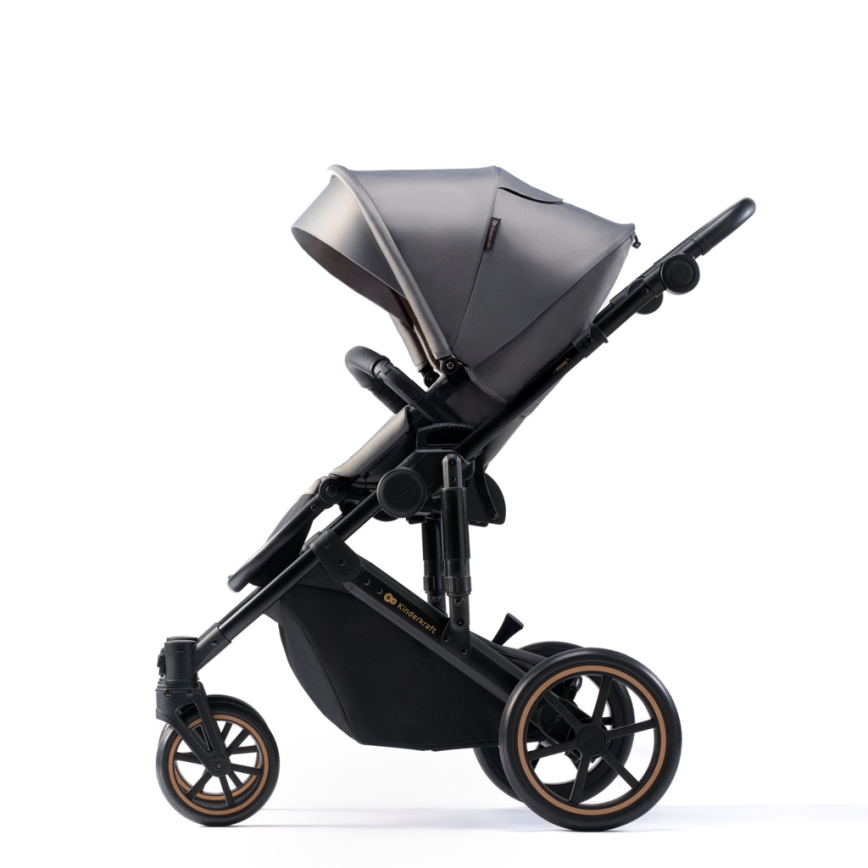 KINDERKRAFT SELECT - Kombinirani voziček 3v1 PRIME 2 Premium Shadow siva + avtosedež