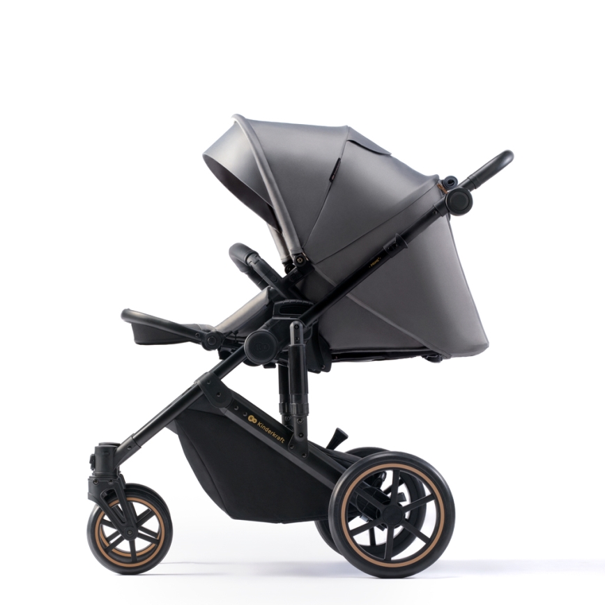KINDERKRAFT SELECT - Kombinirani voziček 3v1 PRIME 2 Premium Shadow siva + avtosedež