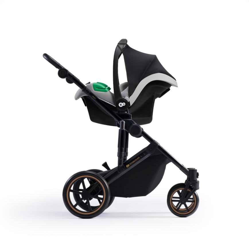KINDERKRAFT SELECT - Kombinirani voziček 3v1 PRIME 2 Premium Shadow siva + avtosedež