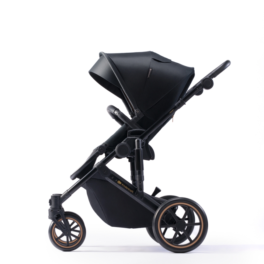 KINDERKRAFT SELECT - Kombinirani voziček 3v1 PRIME 2 Premium Venezian črna + avtosedež