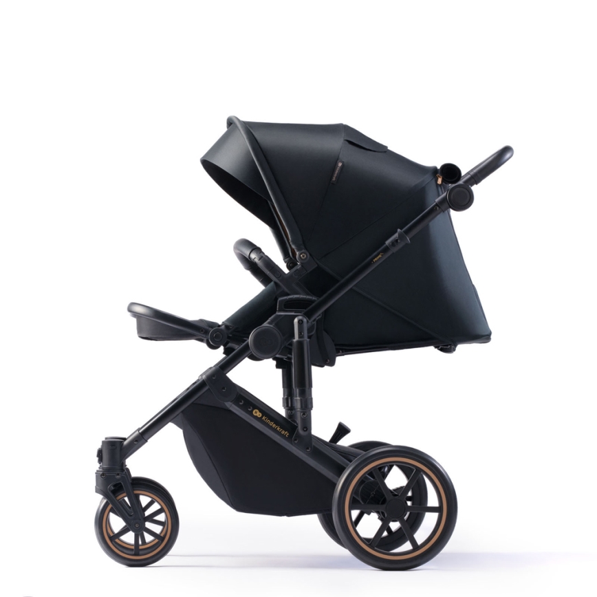 KINDERKRAFT SELECT - Kombinirani voziček 3v1 PRIME 2 Premium Venezian črna + avtosedež