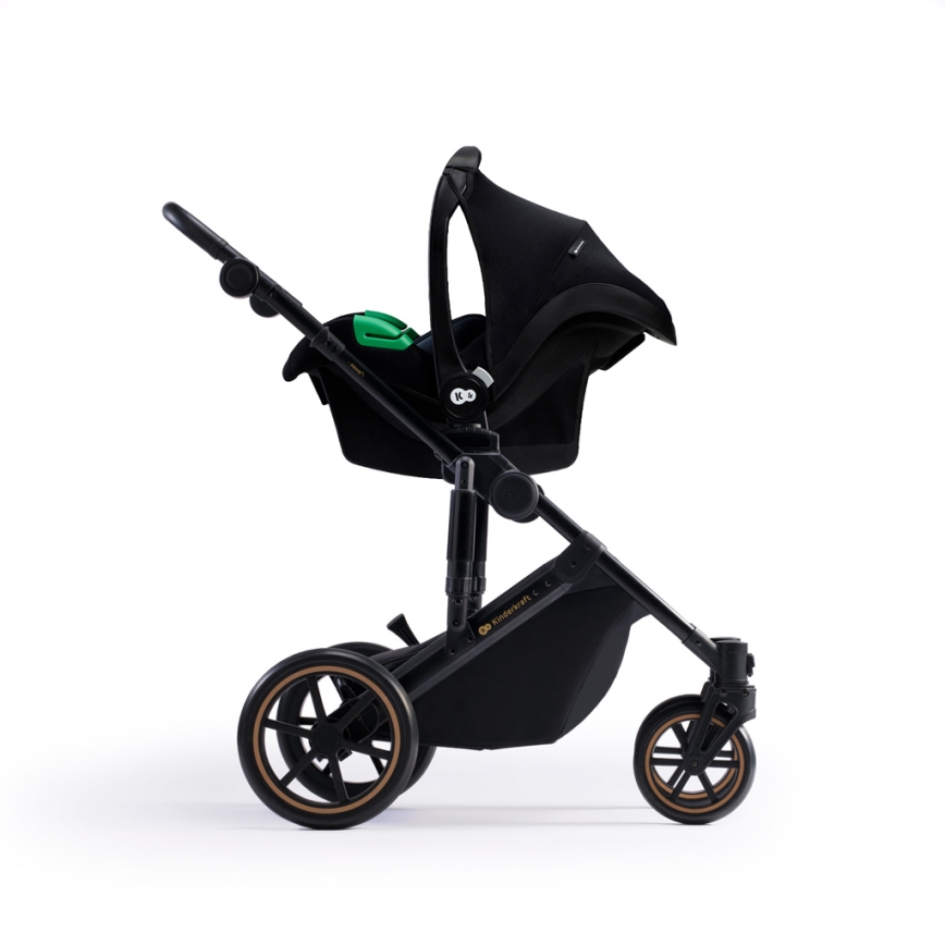 KINDERKRAFT SELECT - Kombinirani voziček 3v1 PRIME 2 Premium Venezian črna + avtosedež
