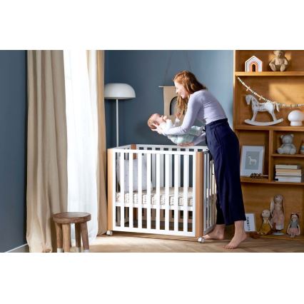 KINDERKRAFT SELECT - Otroška posteljica 4v1 KOYA Premium bukev/borovina