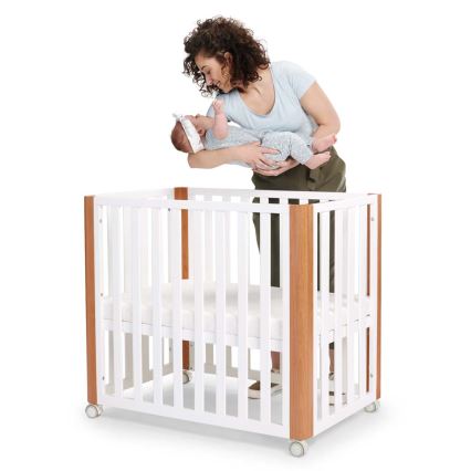 KINDERKRAFT SELECT - Otroška posteljica 4v1 KOYA Premium bukev/borovina