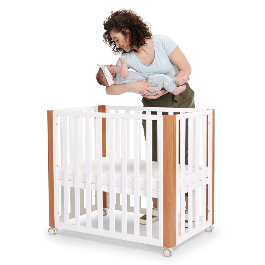 KINDERKRAFT SELECT - Otroška posteljica 4v1 KOYA Premium bukev/borovina